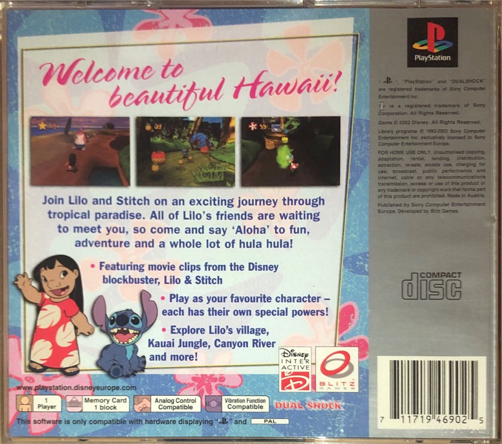 Disney’s Lilo & Stitch: Trouble in Paradise - Sony PlayStation (Disney  Interactive - 1) video game collectible - Main Image 2