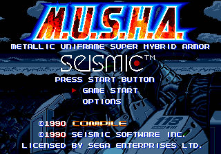 Aleste D: Musha - Sega Genesis (Mega Drive) (Seismic - 1) video game collectible [Barcode 716065811603] - Main Image 3