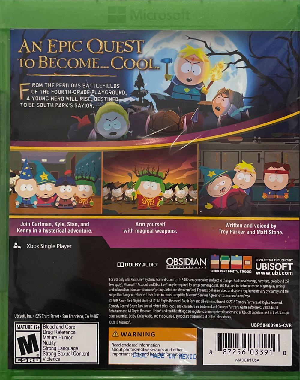 South Park: The Stick Of Truth - digital - Microsoft Xbox One (Ubisoft - 1) video game collectible [Barcode 887256033910] - Main Image 2