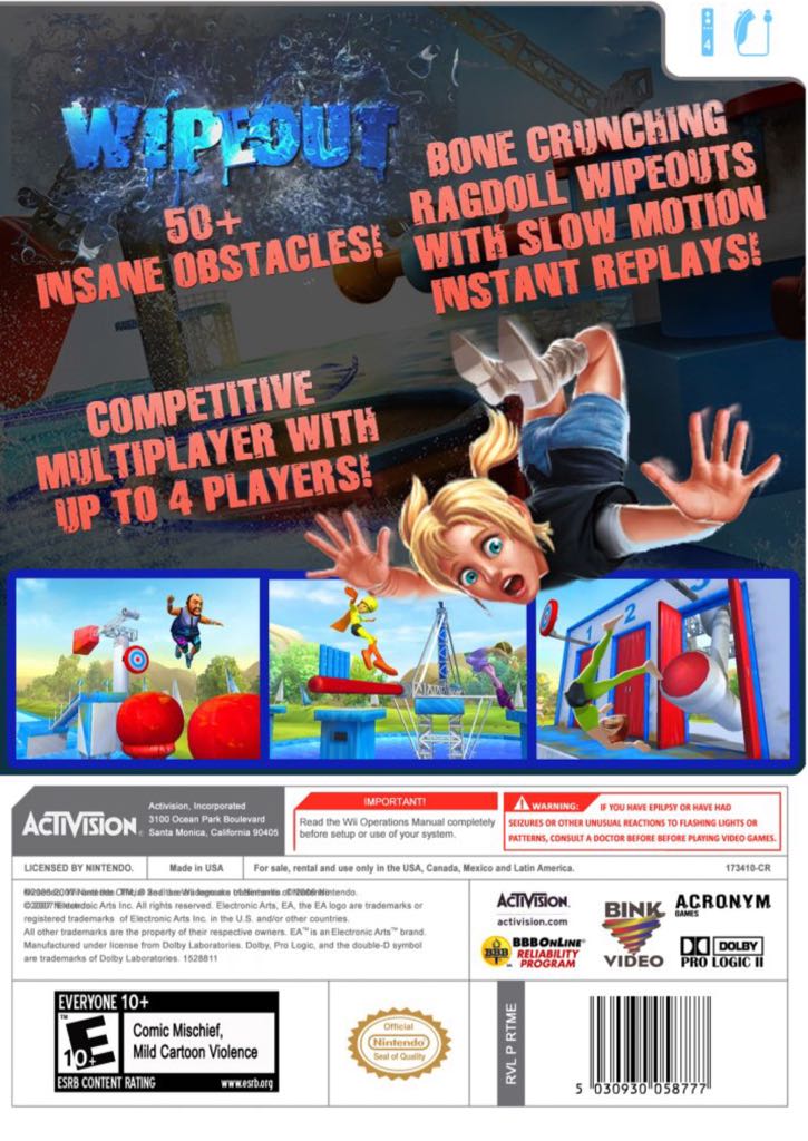 Wipeout: The Game - Nintendo Wii (Activision - 4) video game collectible [Barcode 047875761735] - Main Image 2