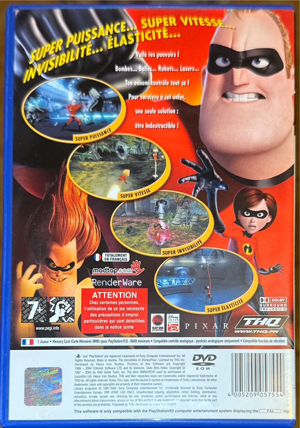 PS2 / Les Indestructibles - Sony PlayStation 2 (PS2) (THQ - 1) video game collectible [Barcode 4005209057554] - Main Image 2