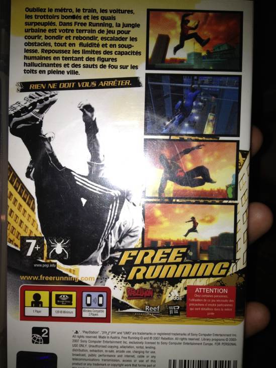 free running psp - Sony PlayStation Portable (PSP) video game collectible - Main Image 2