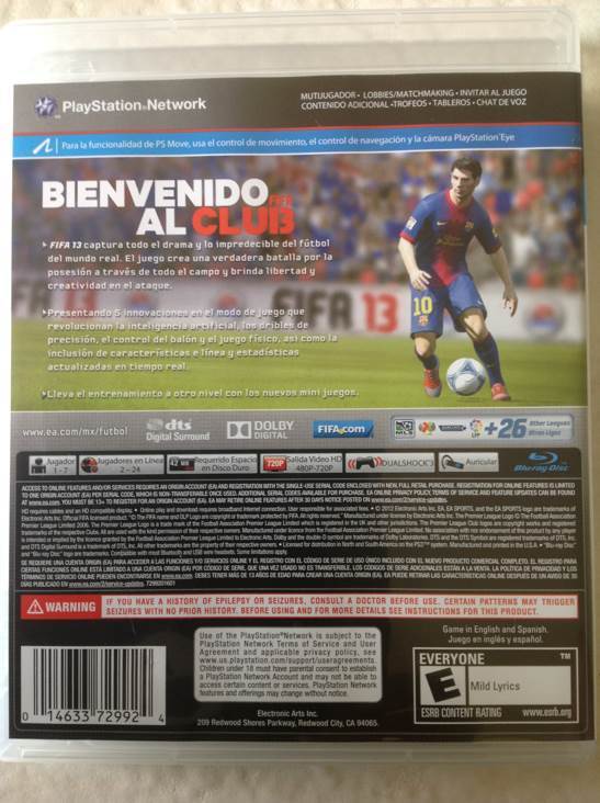 FIFA 13 - Sony PlayStation 3 (PS3) (EA Sport - 1-10) video game collectible [Barcode 014633729924] - Main Image 2