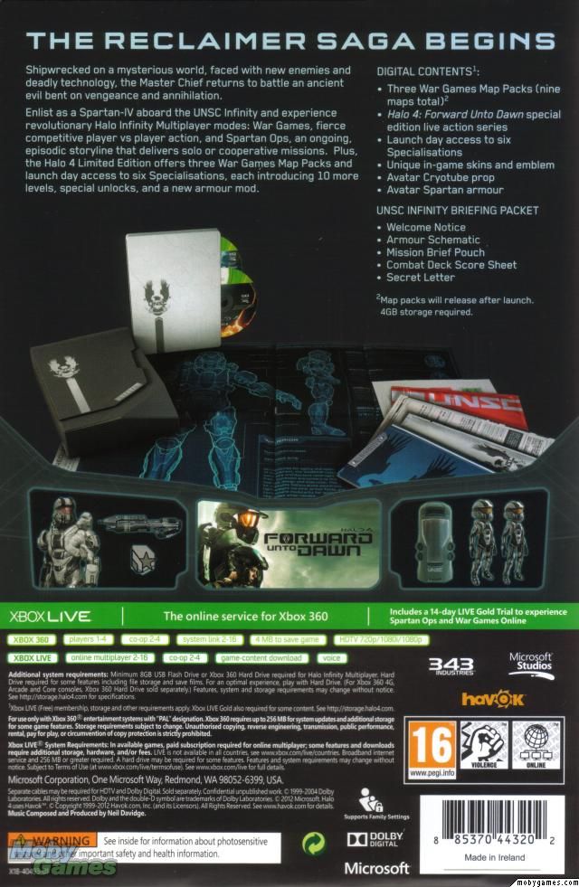 Halo 4 Limited Edition - Microsoft Xbox 360 video game collectible [Barcode 885370429725] - Main Image 2