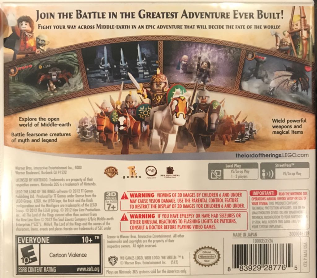 LEGO Lord of the Rings - Nintendo 3DS video game collectible - Main Image 2