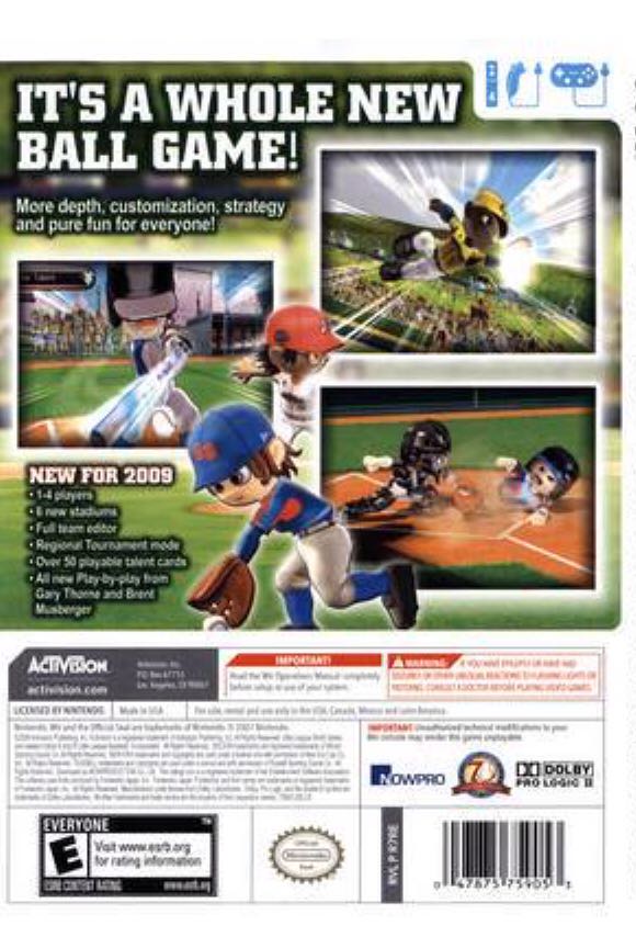 Little League World Series Baseball 2009 - Nintendo Wii video game collectible - Main Image 2