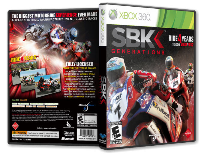 SBK Generations - Microsoft Xbox 360 (Black Bean Games - 1) video game collectible [Barcode 8059617100469] - Main Image 2