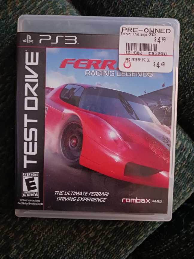 Test Drive: Ferrari Racing Legends - Sony PlayStation 3 (PS3) (Atari - 2) video game collectible [Barcode 742725283817] - Main Image 2