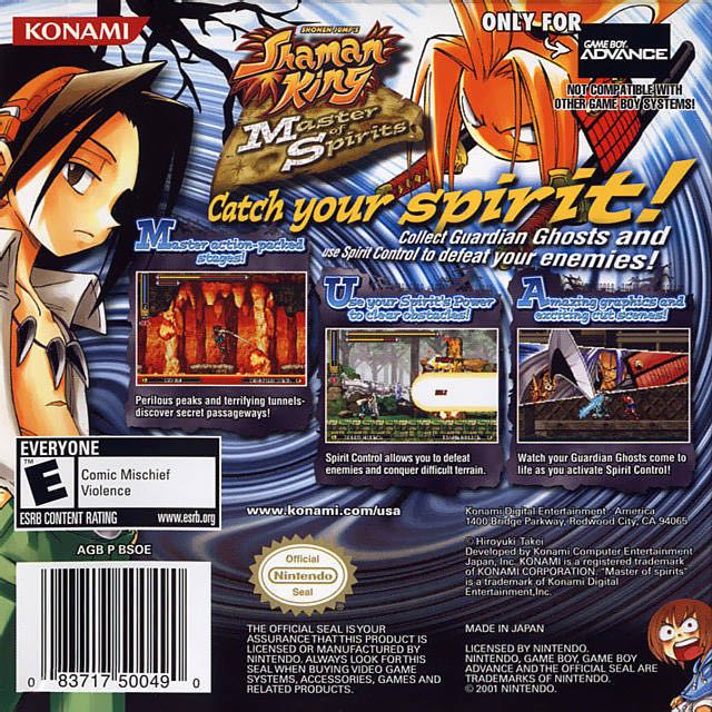 shaman king master of spirits - Nintendo Game Boy Advance (GBA) video game collectible - Main Image 2