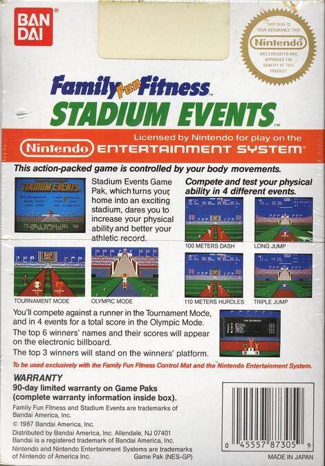 Stadium Events - Nintendo Entertainment System (NES) (Bandai - 2) video game collectible - Main Image 2