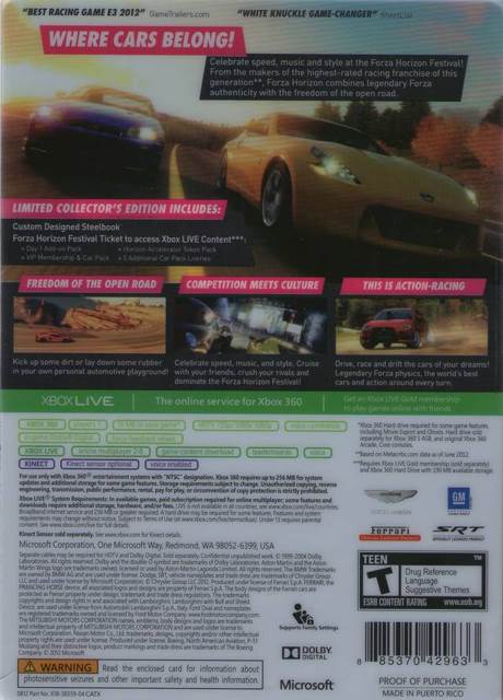 Forza Horizon - Microsoft Xbox 360 (XBox One - XBox 360 - 1) video game collectible [Barcode 042000001441] - Main Image 2