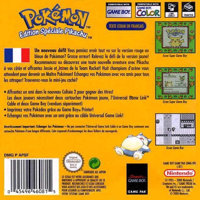Pokemon Version Jaune Edition Spéciale Pikachu - Nintendo Game Boy (Nintendo - 1) video game collectible - Main Image 2