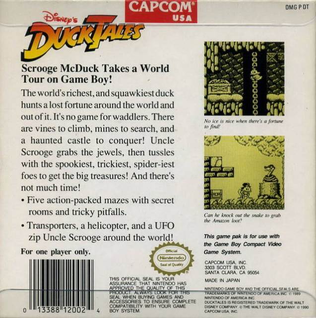 Disney’s Duck Tales - Nintendo Game Boy (Capcom - 1) video game collectible - Main Image 2