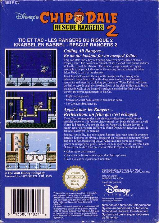 Disney’s Chip ’N Dale Rescue Rangers 2 - Nintendo Entertainment System (NES) (Capcom - 2) video game collectible - Main Image 2