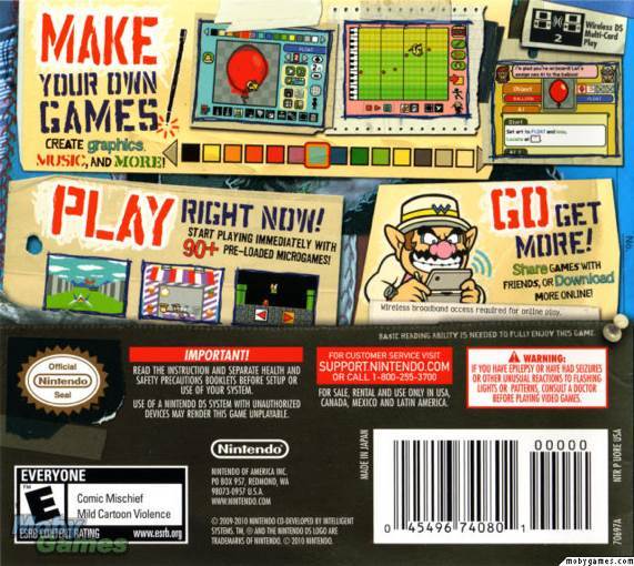 WarioWare: D.I.Y. - Nintendo DS (Nintendo - 1) video game collectible [Barcode 045496469931] - Main Image 2