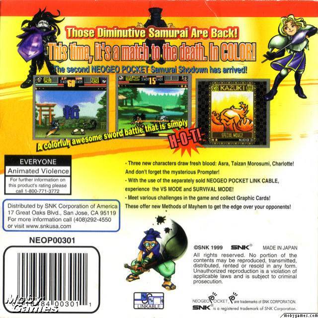 Samurai Showdown 2 - SNK Neo Geo Pocket Color video game collectible - Main Image 2