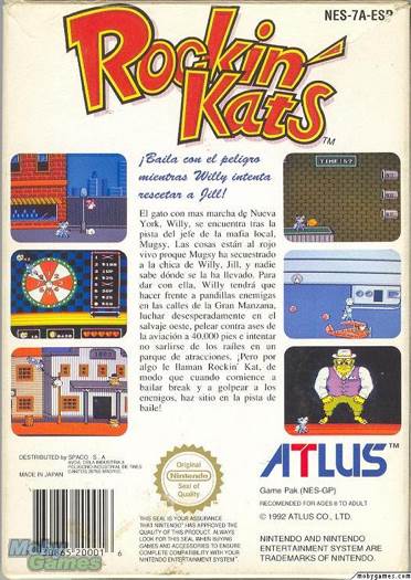 Rockin’ Kats - Nintendo Entertainment System (NES) video game collectible - Main Image 2