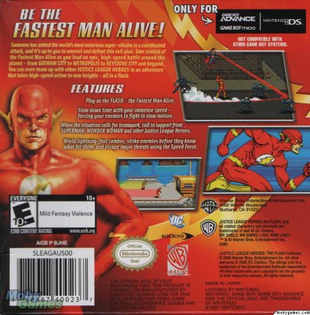 Justice League Heroes The Flash - Nintendo Game Boy Advance (GBA) (WB Games - 1) video game collectible - Main Image 2