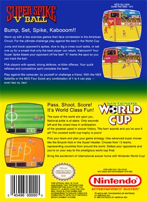 Super Spike V’Ball/Nintendo World Cup - Nintendo Entertainment System (NES) video game collectible - Main Image 2