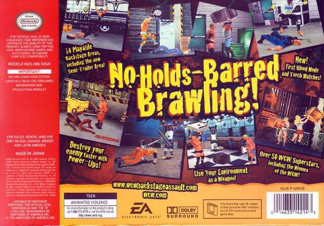 WCW Backstage Assault - Nintendo 64 (N64) (EA Games/Sports - 4) video game collectible - Main Image 2