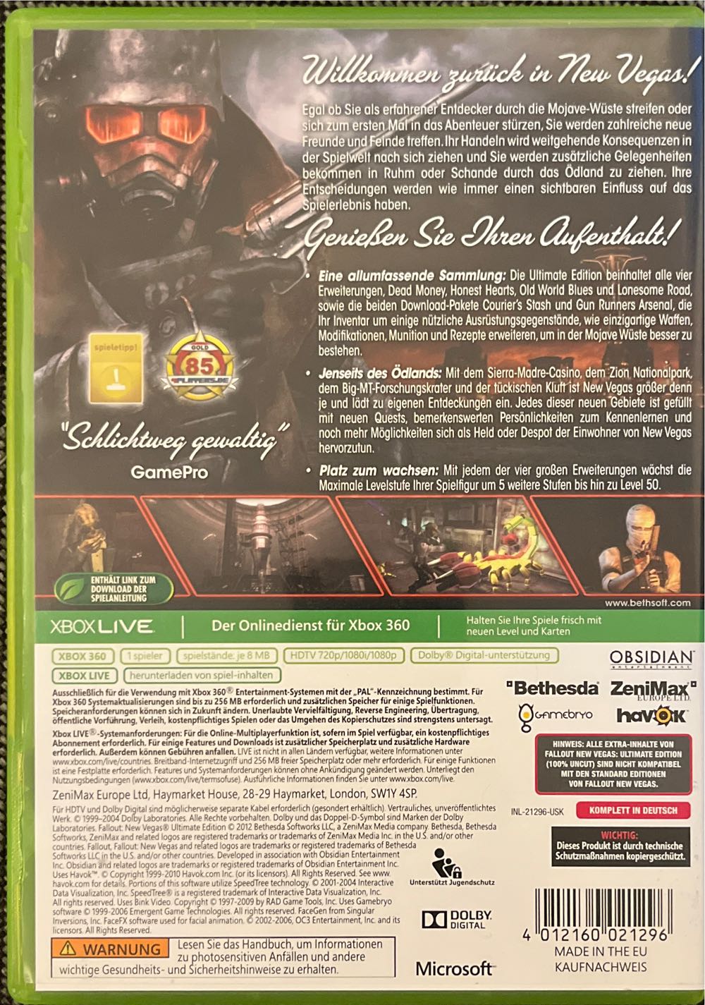 FalloutVegas Ultimate Edition Classics -uncut- - Microsoft Xbox 360 (Bethesda - 1) video game collectible [Barcode 4012160021296] - Main Image 2