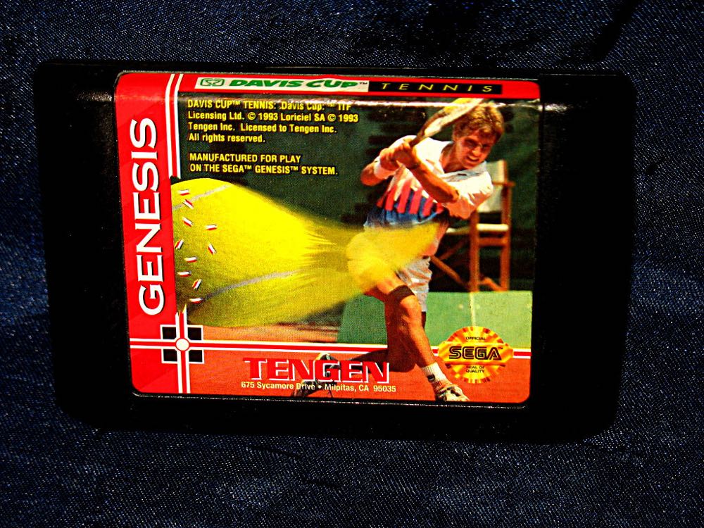 Davis Cup Tennis - Sega Genesis (Mega Drive) (Tengen - 1-2) video game collectible [Barcode 031763055501] - Main Image 4