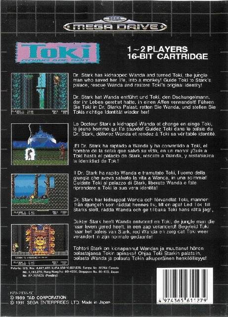 Toki: Going Ape Spit - Sega Mega Drive (Tad Corporation - 2) video game collectible [Barcode 4974365611279] - Main Image 2