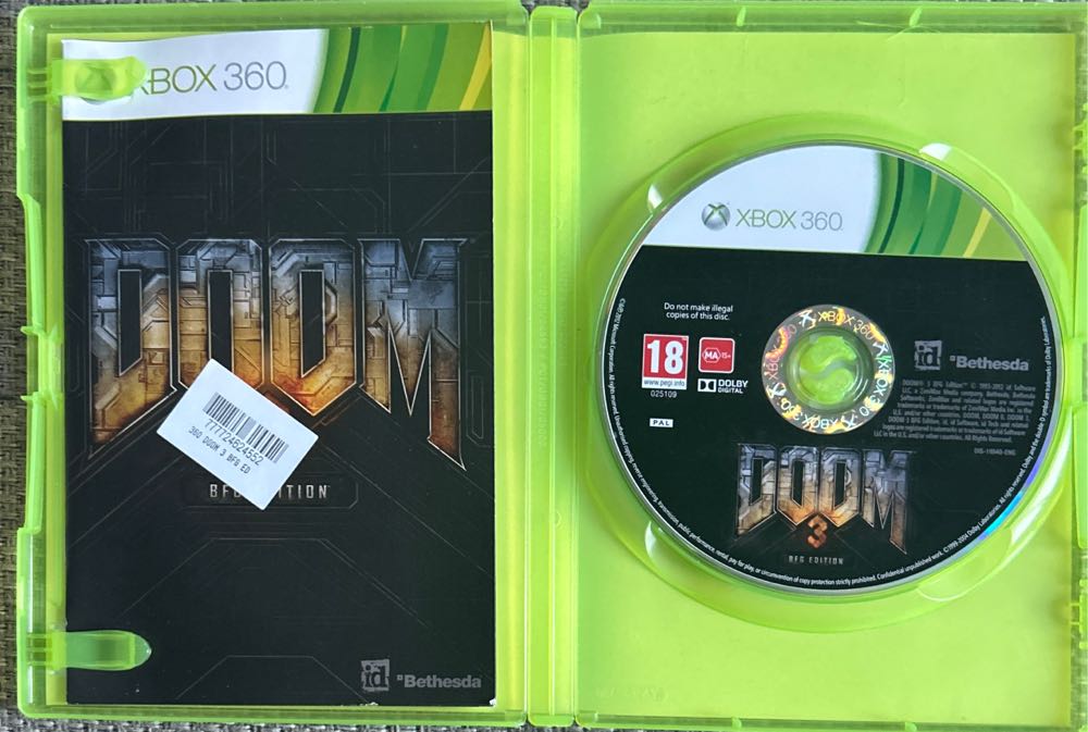 Doom 3 - BFG Edition - Microsoft Xbox 360 (Bethesda - 4) video game collectible [Barcode 093155119840] - Main Image 3
