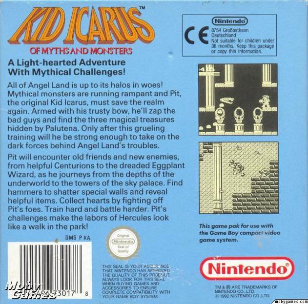 Kid Icarus of Myths And Monsters - Nintendo Game Boy video game collectible - Main Image 2