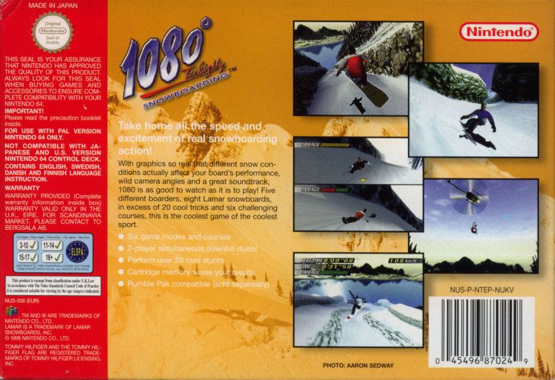 1080º Snowboarding - Nintendo 64 (N64) (Nintendo) video game collectible - Main Image 2
