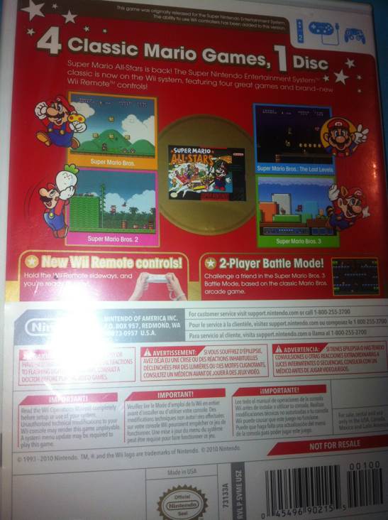 Super Mario All-star - Nintendo Wii video game collectible - Main Image 2