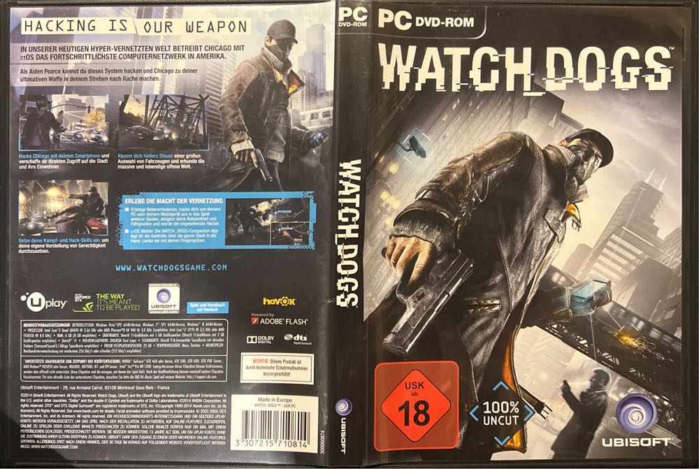 Watch Dogs - PC (Ubisoft, Inc. - 1) video game collectible [Barcode 3307215710814] - Main Image 3