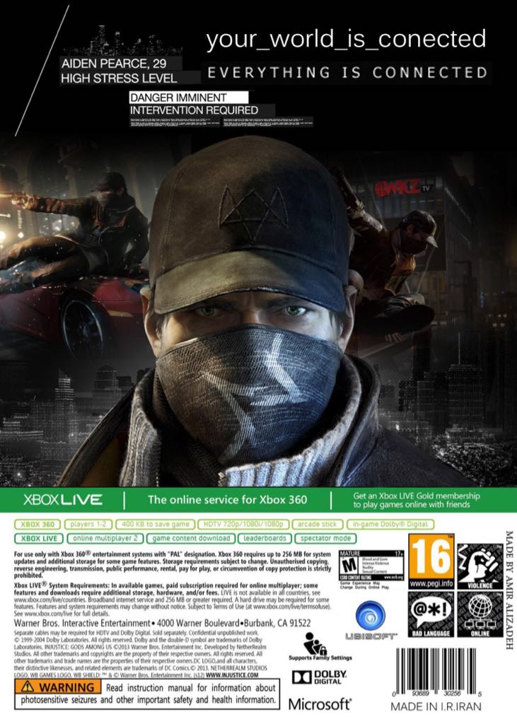 Watch Dogs - Microsoft Xbox 360 (Ubisoft - 1) video game collectible - Main Image 2