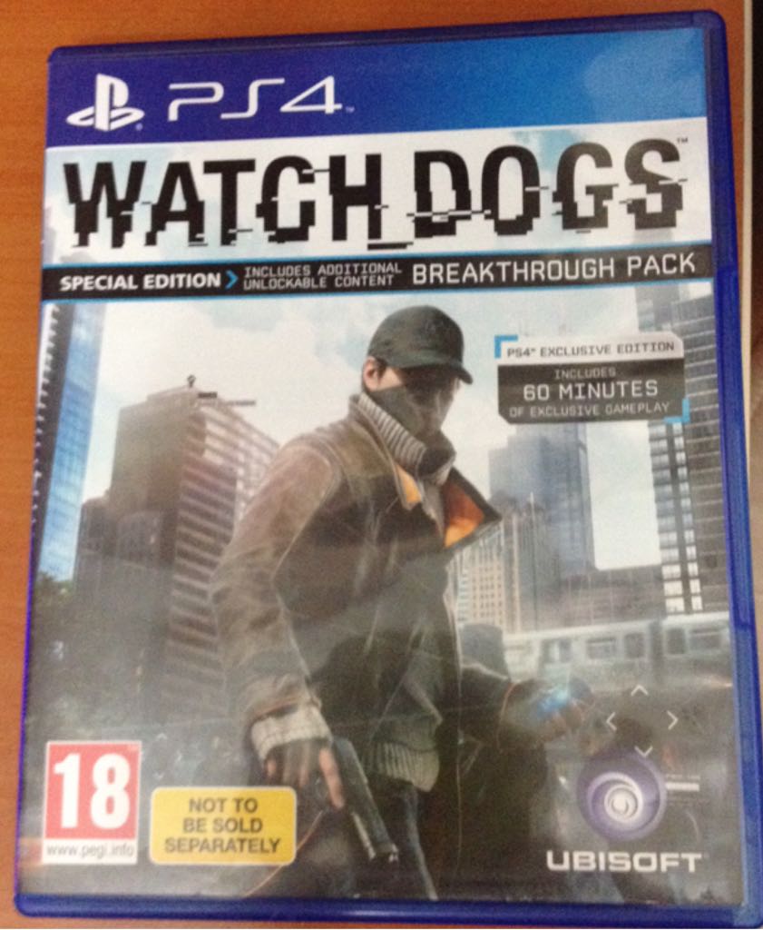 Watch Dogs - Sony PlayStation 4 (PS4) (Ubisoft Montreal - 1) video game collectible - Main Image 1