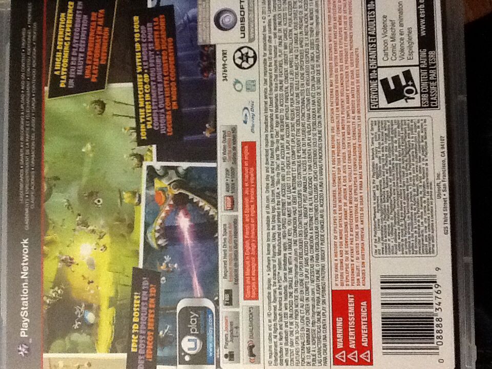 Rayman Legends - Sony PlayStation 3 (PS3) (Ubisoft - 1-4) video game collectible [Barcode 008888347699] - Main Image 2