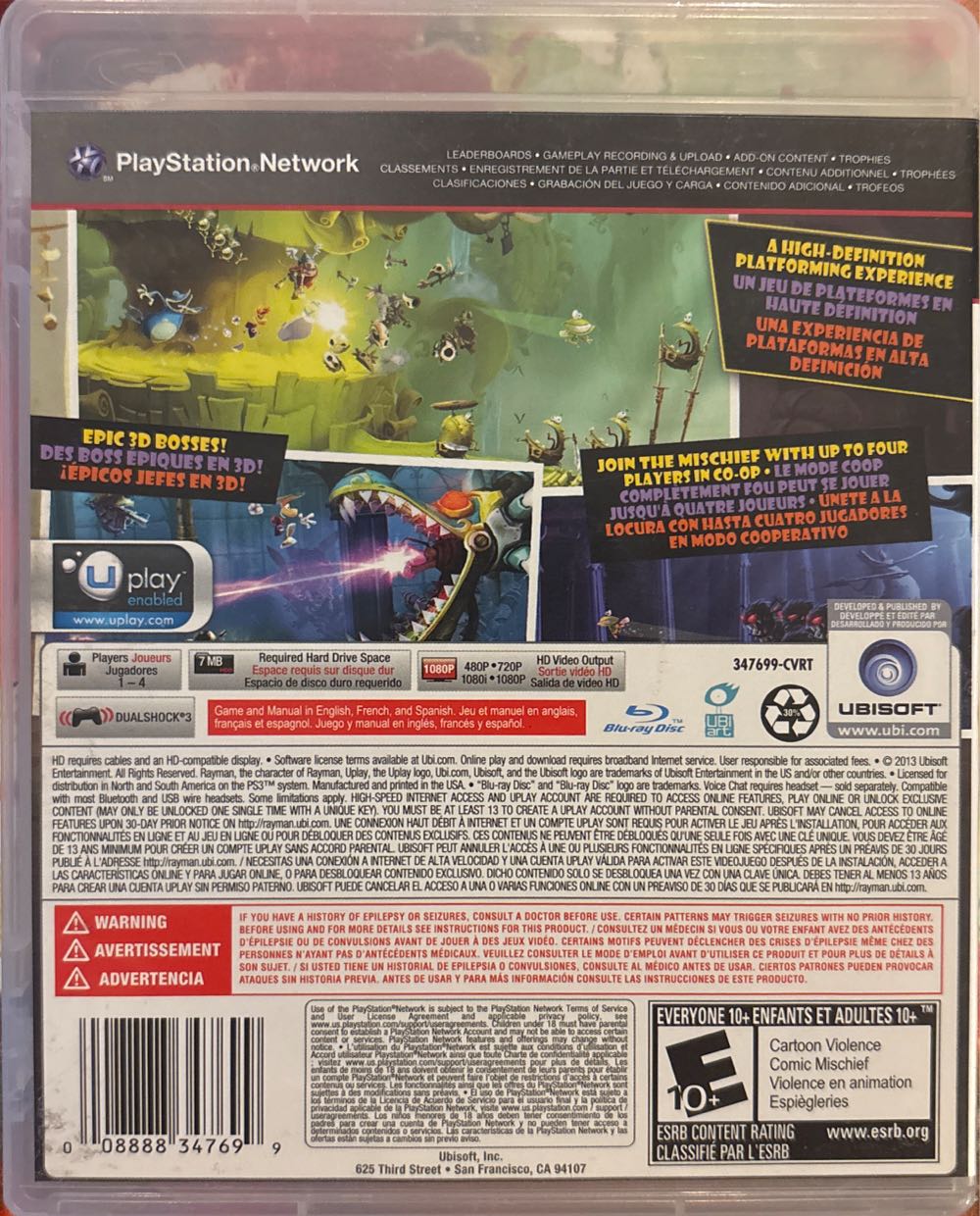 Rayman Legends - Sony PlayStation 3 (PS3) (Ubisoft - 1-4) video game collectible [Barcode 008888347699] - Main Image 4