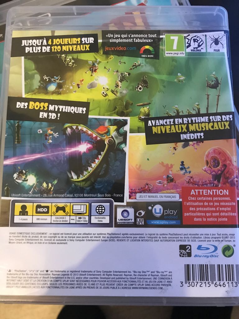 Rayman Legends - Sony PlayStation 3 (PS3) (Ubisoft Entertainment - 1-4) video game collectible [Barcode 3307215646113] - Main Image 2