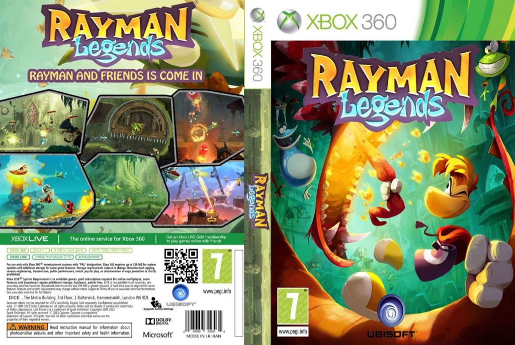 Rayman Legends - Microsoft Xbox 360 (Ubisoft - 2) video game collectible [Barcode 3307215646281] - Main Image 2