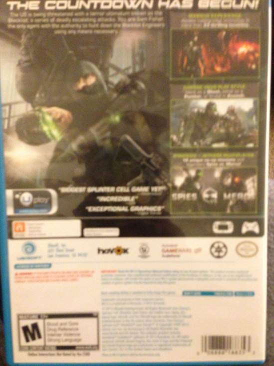 Tom Clancy’s Splinter Cell: Blacklist - Nintendo Wii U (Ubisoft) video game collectible - Main Image 2