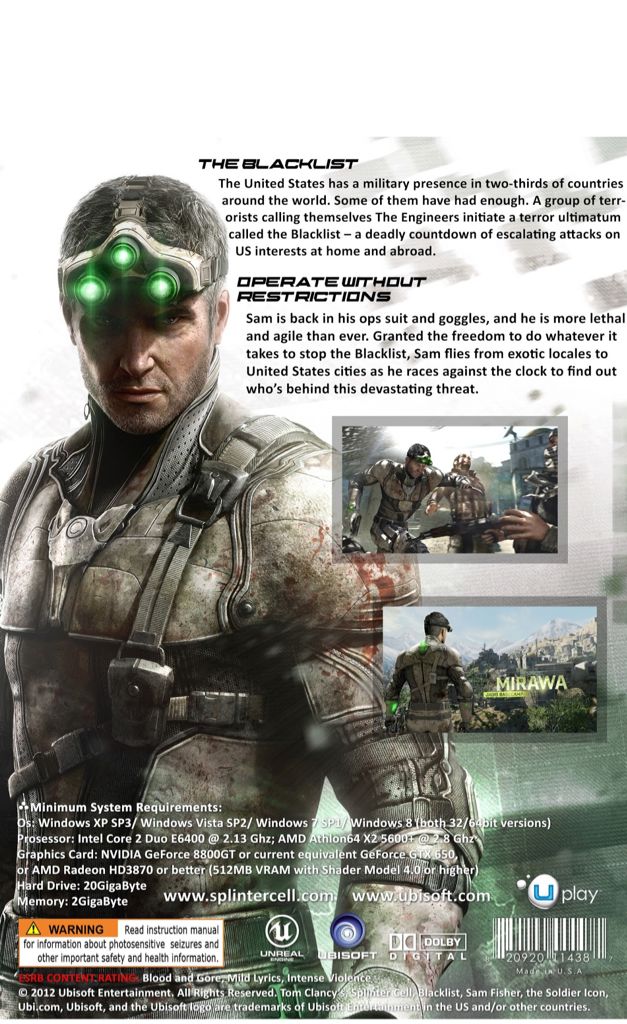 Splinter Cell: Blacklist - PC video game collectible - Main Image 2