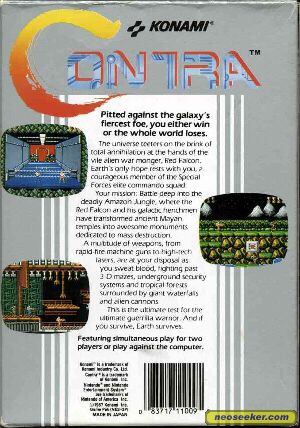 Contra - Nintendo Entertainment System (NES) (Konami - 2) video game collectible - Main Image 2