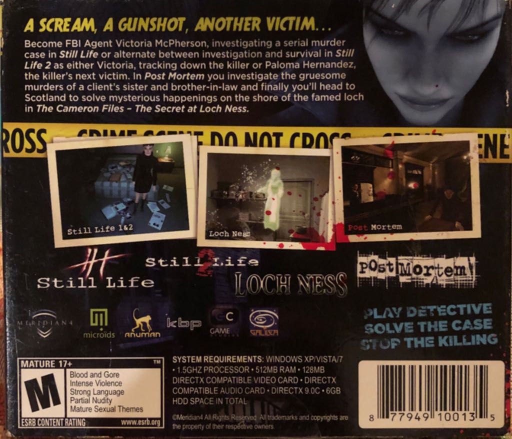 Murder Mystery Collection - PC (Meridian 4) video game collectible [Barcode 877949100135] - Main Image 2