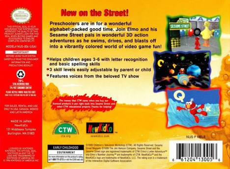 Elmo’s Letter Adventure - Nintendo 64 (N64) (Mindscape - 1) video game collectible [Barcode 661204130056] - Main Image 2