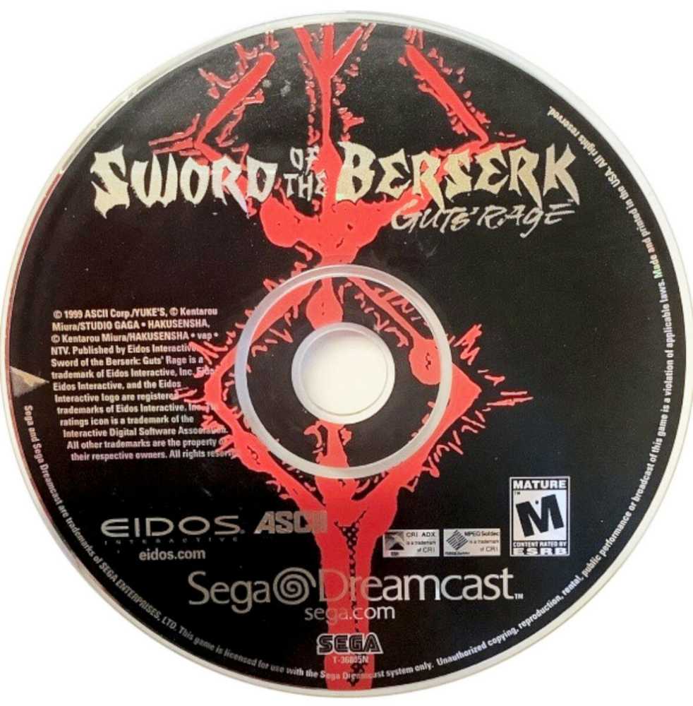 Sword of the Berserk - Guts’ Rage - Sega Dreamcast (Eidos Interactive - 1) video game collectible [Barcode 788687452045] - Main Image 3
