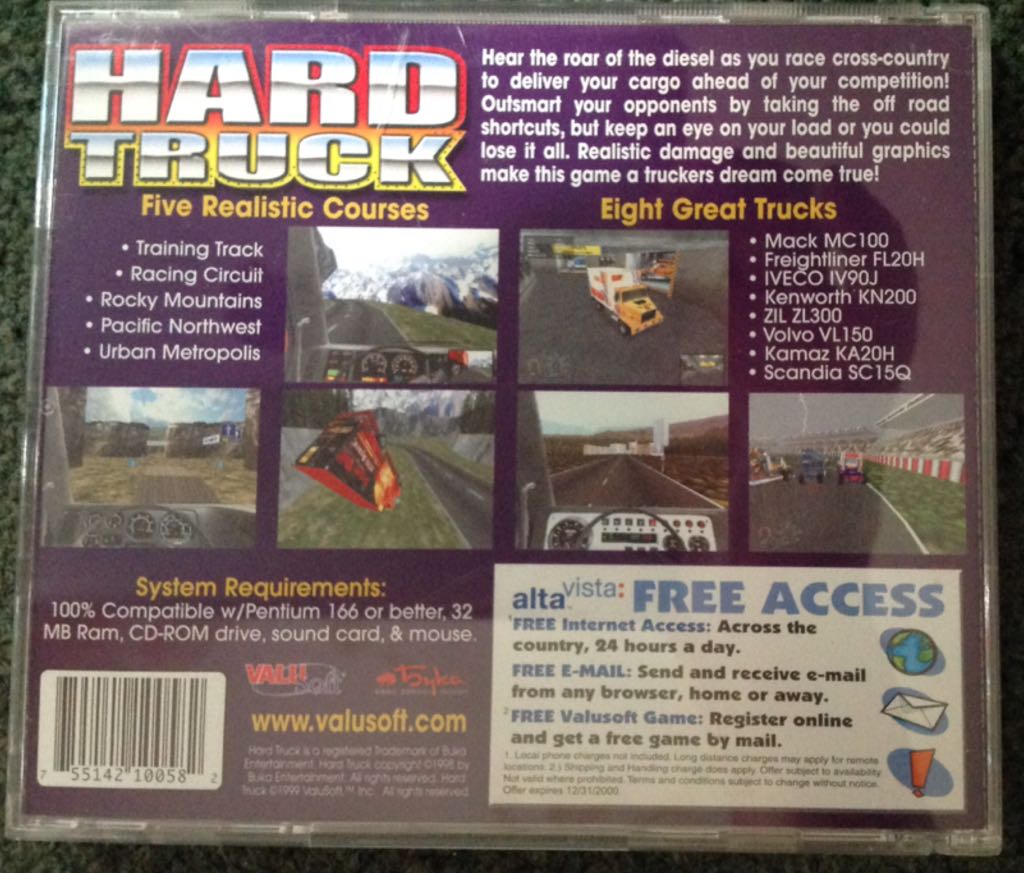 Hard Truck - PC video game collectible [Barcode 755142100582] - Main Image 2