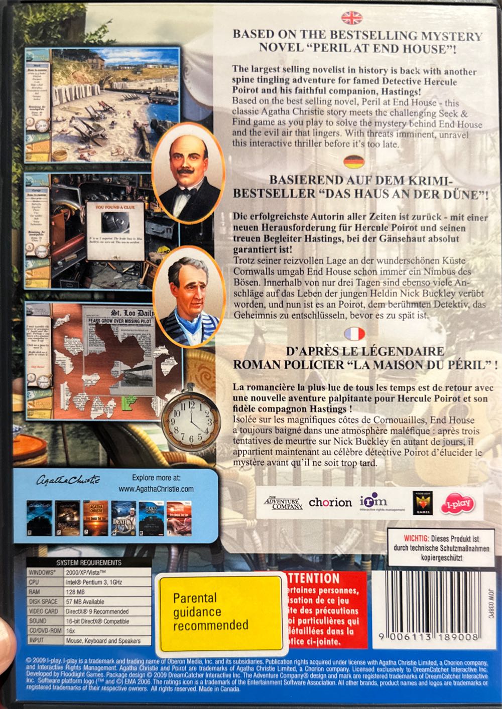 Agatha Christie: Peril At End House - PC video game collectible [Barcode 9006113189008] - Main Image 2