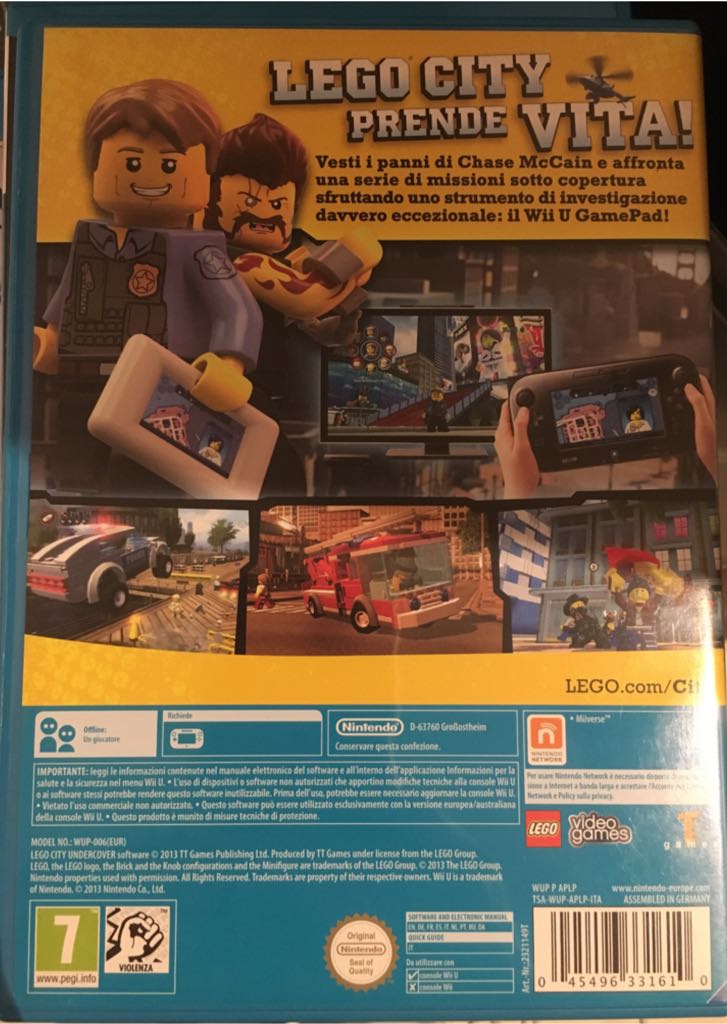 Lego City Undercover - Nintendo Wii U video game collectible [Barcode 045496331610] - Main Image 2