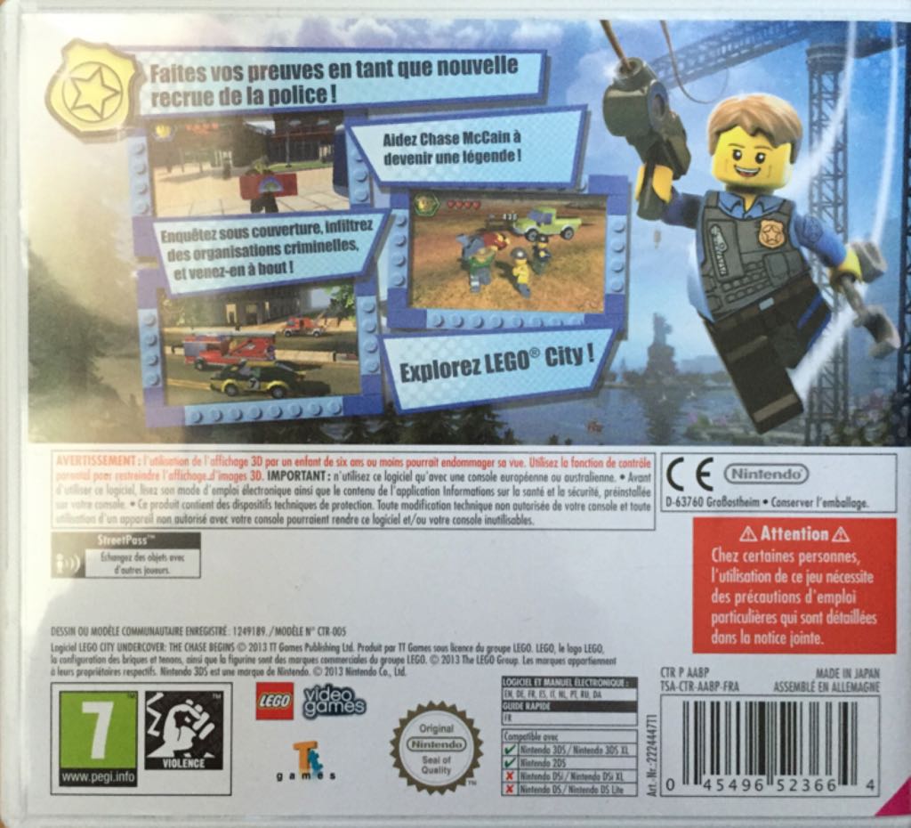 Lego City Undercover - The Chase Begins - Nintendo 3DS (Warner Bros Interactive) video game collectible [Barcode 045496523664] - Main Image 2