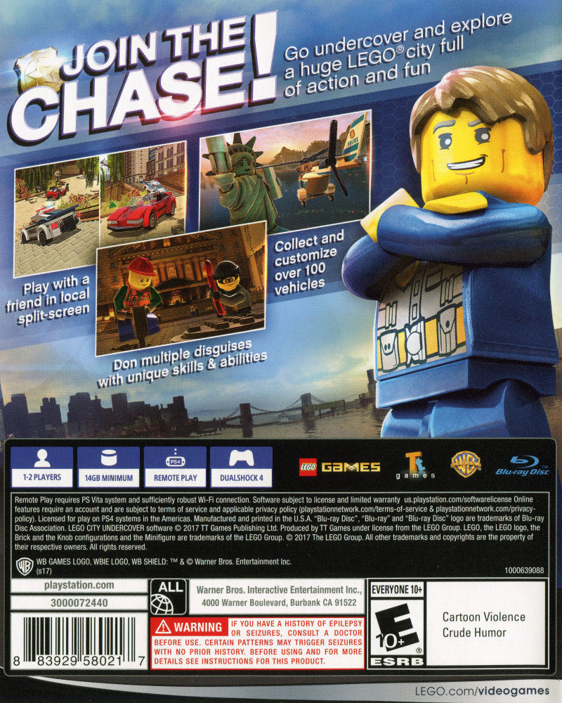 LEGO City Undercover - Sony PlayStation 4 (PS4) (Warner Bros. Interactive Entertainment - 1-2) video game collectible [Barcode 5051890307514] - Main Image 2