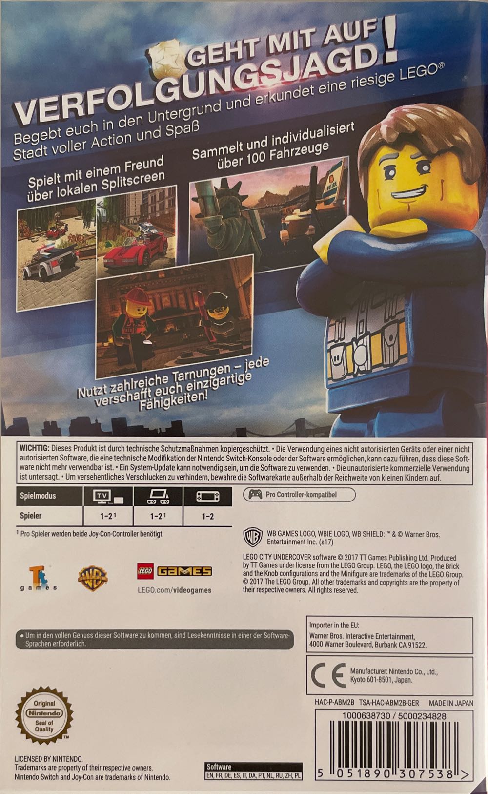 Lego City Undercover - Nintendo Switch (WB Games - 1-2) video game collectible [Barcode 5051890307538] - Main Image 2